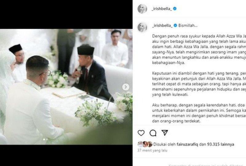 Move On Total! Janda Ammar Zoni, Irish Bella menikah dengan Haldy Sabri, Bos Besar HAS Putra Indonesia!