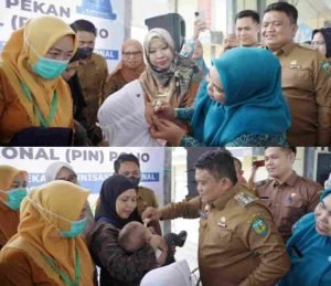 Canangkan PIN Polio, Pj Bupati Luwu Bersama Ketua PKK Berikan 2 Tetes Imunisasi Kepada Bayi