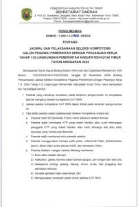 Ribuan TK2D Kutim Siap Hadapi Seleksi PPPK Tahap I, Persaingan Ketat dan Prosedur Ketat Menanti